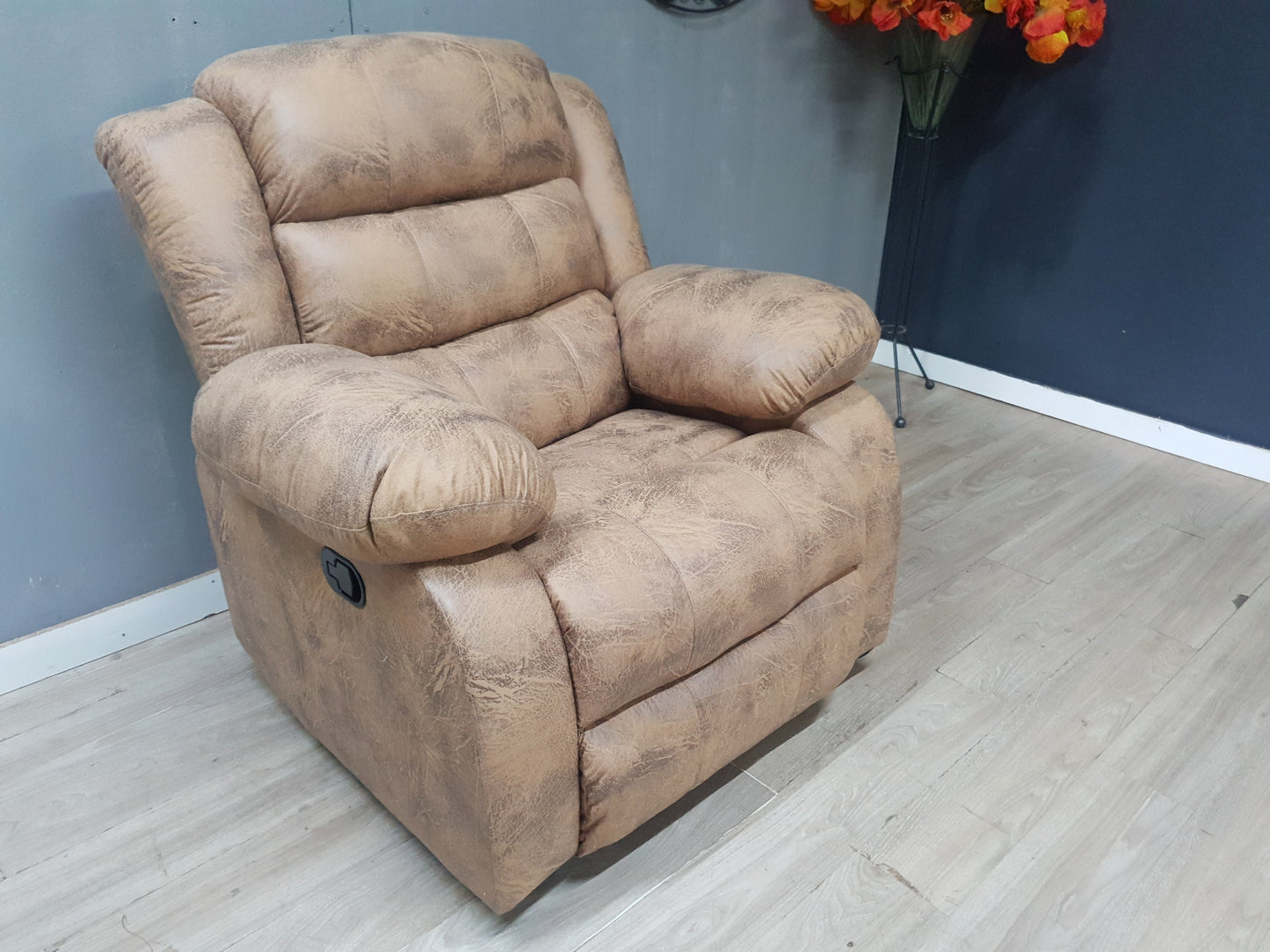 Buffalo Suede Material Electric Single Recliner Couch Chair