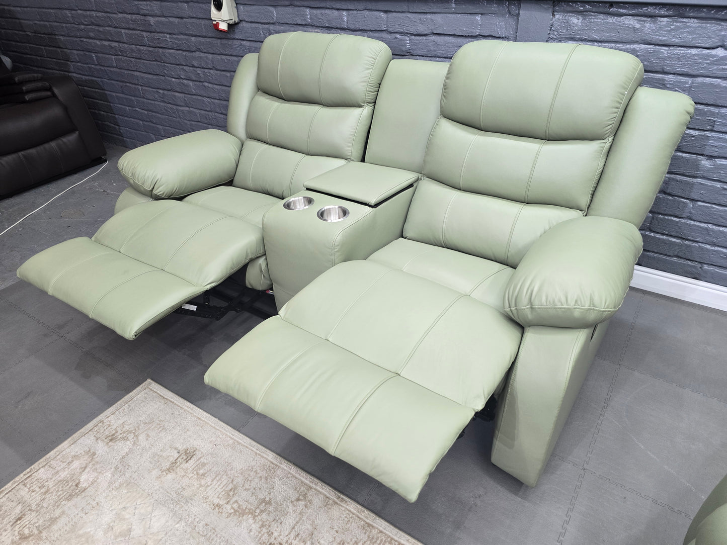 Mopane Sage Full 100% Genuine Leather 6 Seater Recliner Sofa Set