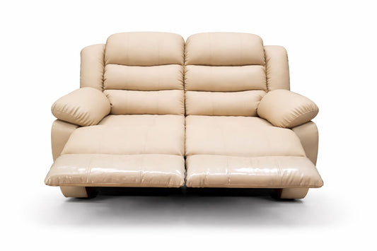 Full Euro Leather 2 Seater Recliner Couch - Sofa