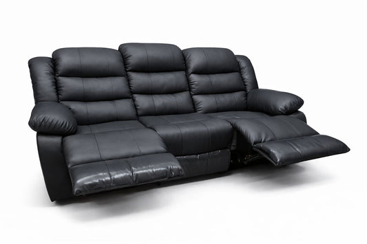 Microfiber Leather 3 Seater Recliner Couch - Sofa