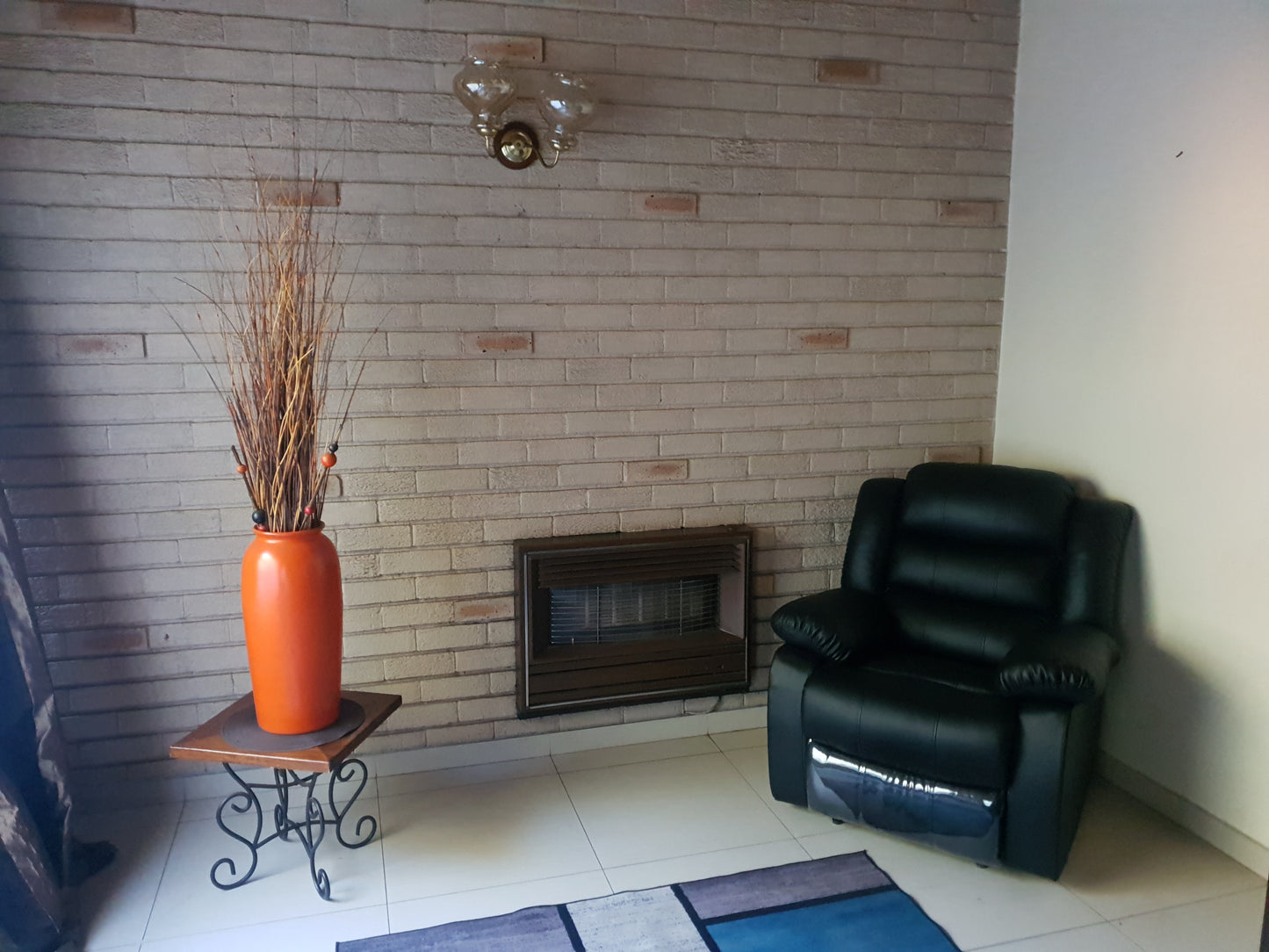Full Euro Leather single Recliner Chair Sofa