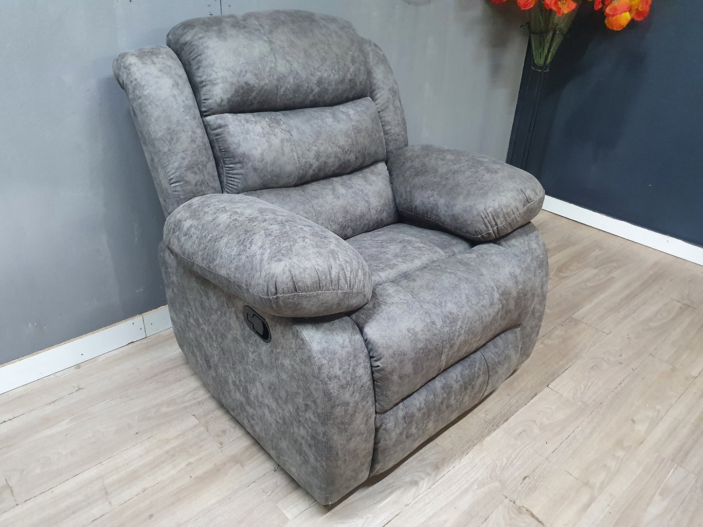 Buffalo Suede Material Electric Single Recliner Couch Chair