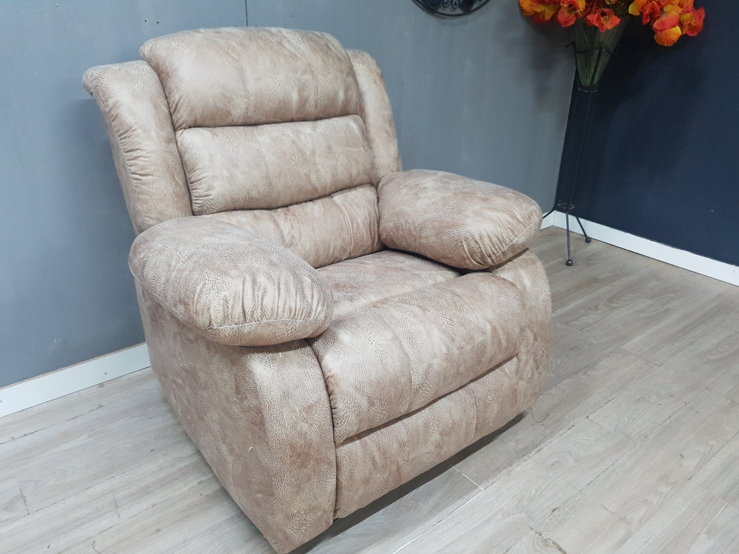 Buffalo Suede Material Electric Single Recliner Couch Chair