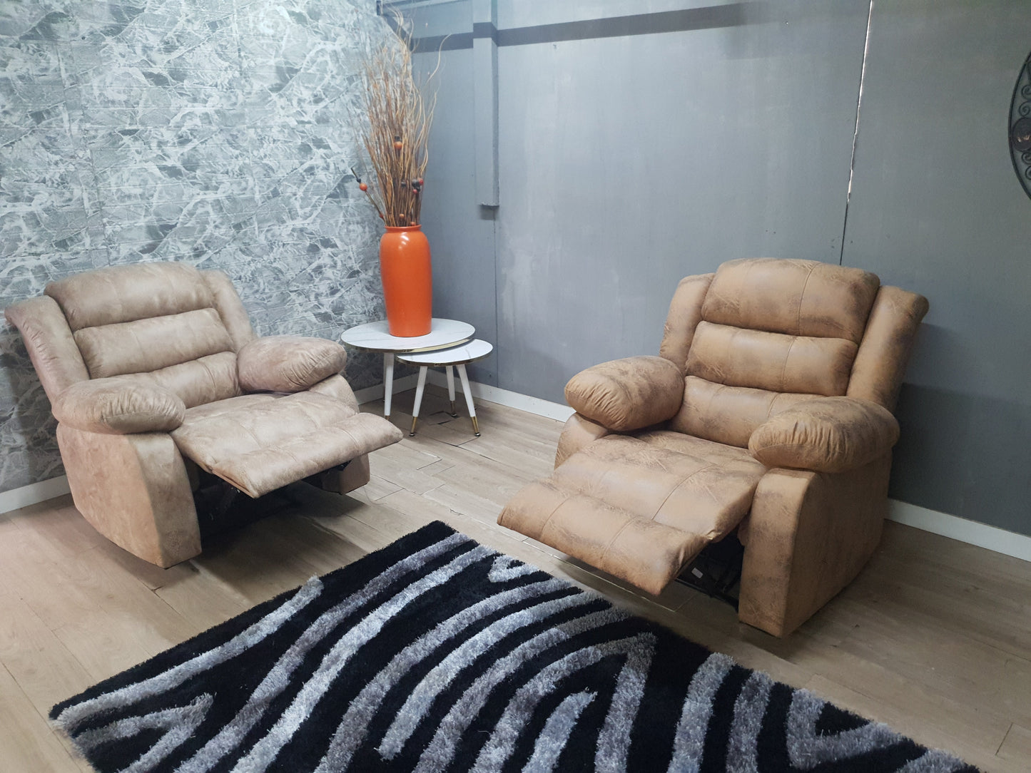 Buffalo Suede Material Electric Single Recliner Couch Chair