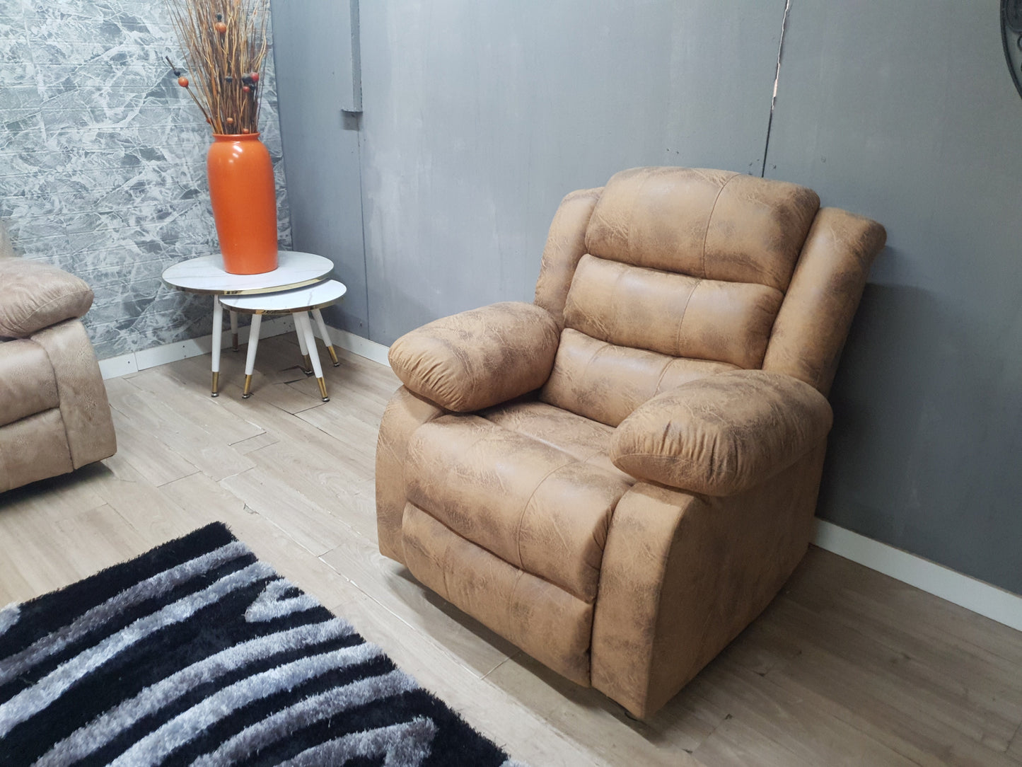 Buffalo Suede Material Electric Single Recliner Couch Chair