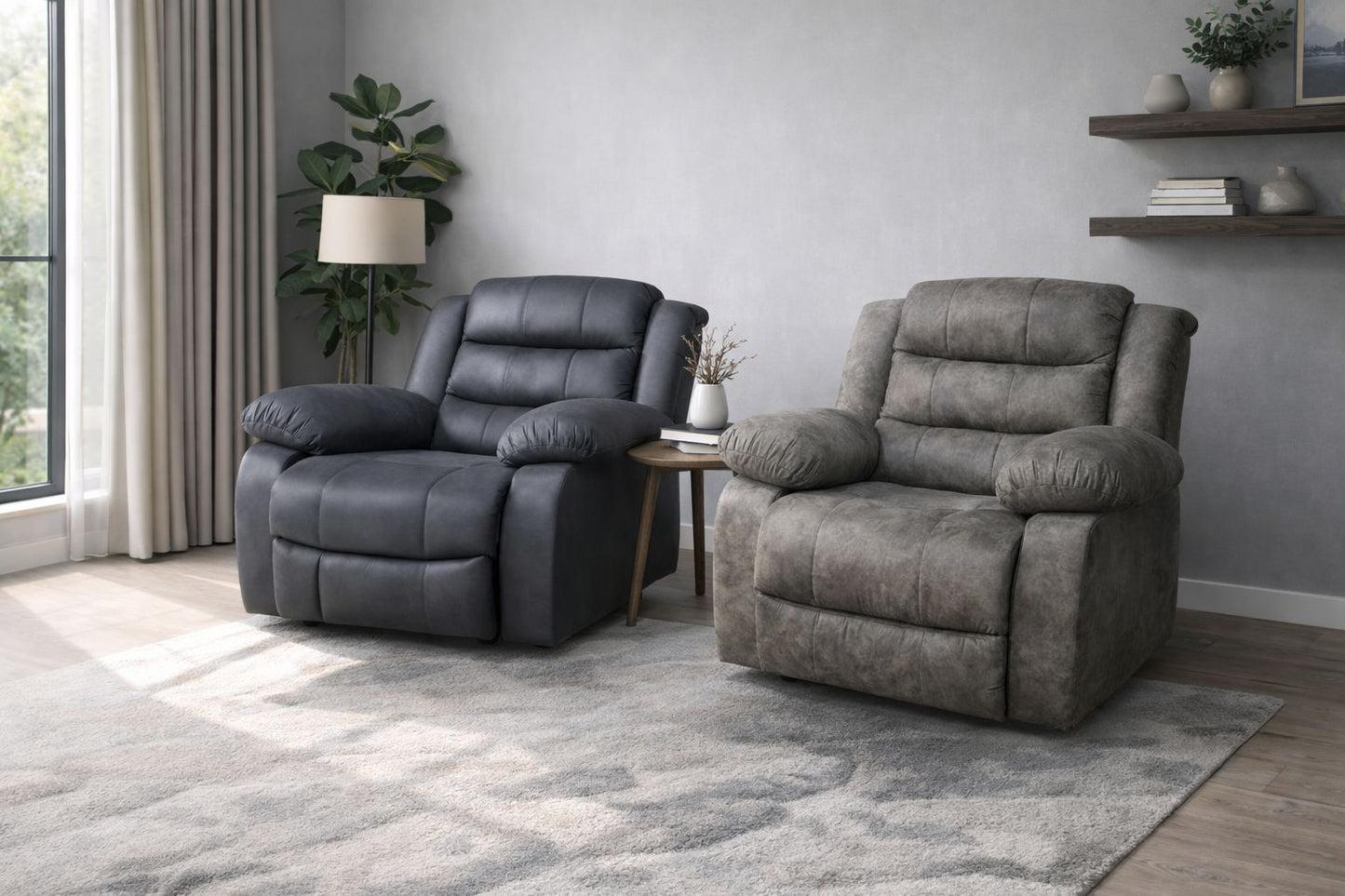 Buffalo Suede Material Single Seater Recliner Sofa Couch