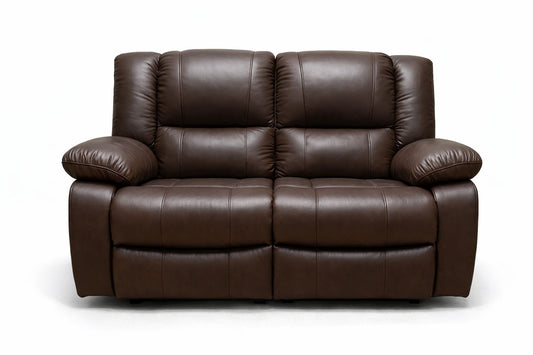100% Genuine Leather 2 Seater Recliner - Mopane