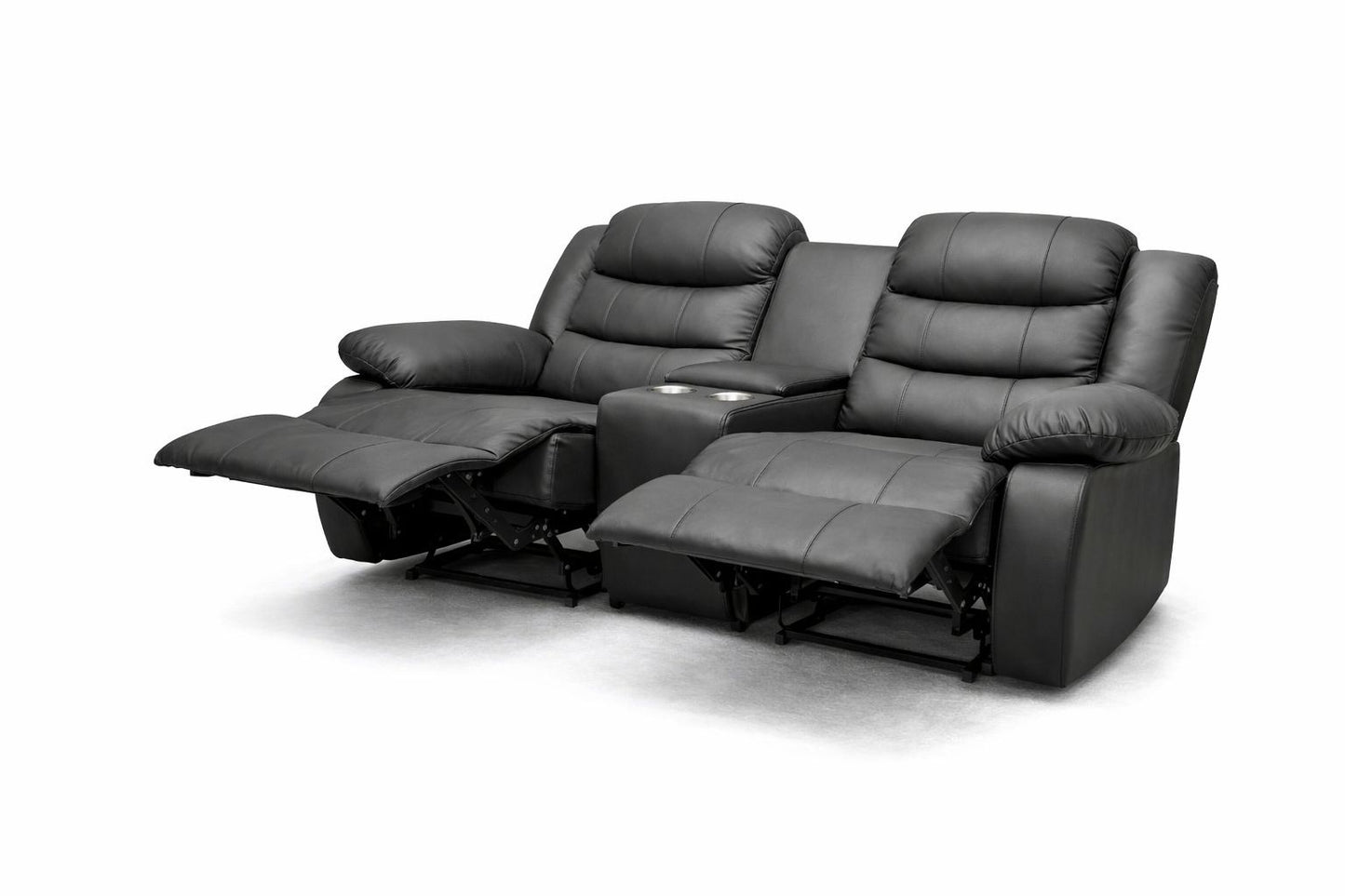 Mopane 100% Genuine Leather Manual 2 Seater Recliner Chair Sofa