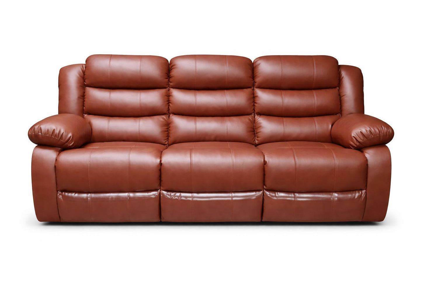 100% Genuine Leather Mopane 2 Tone Antique 3 Seater Recliner Sofa Couch