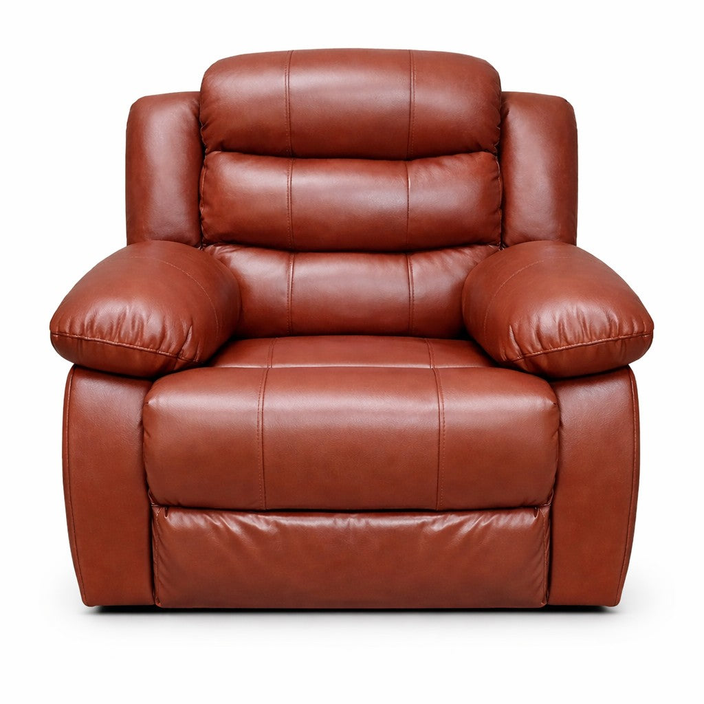 100% Genuine Leather Mopane Two Tone Antique Single Seater Recliner Chair