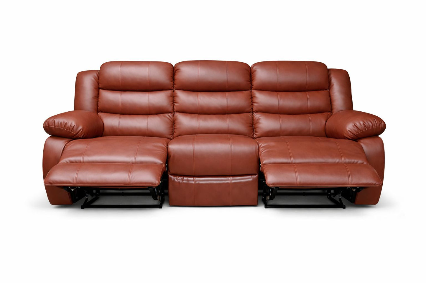 100% Genuine Leather Mopane 2 Tone Antique 3 Seater Recliner Sofa Couch