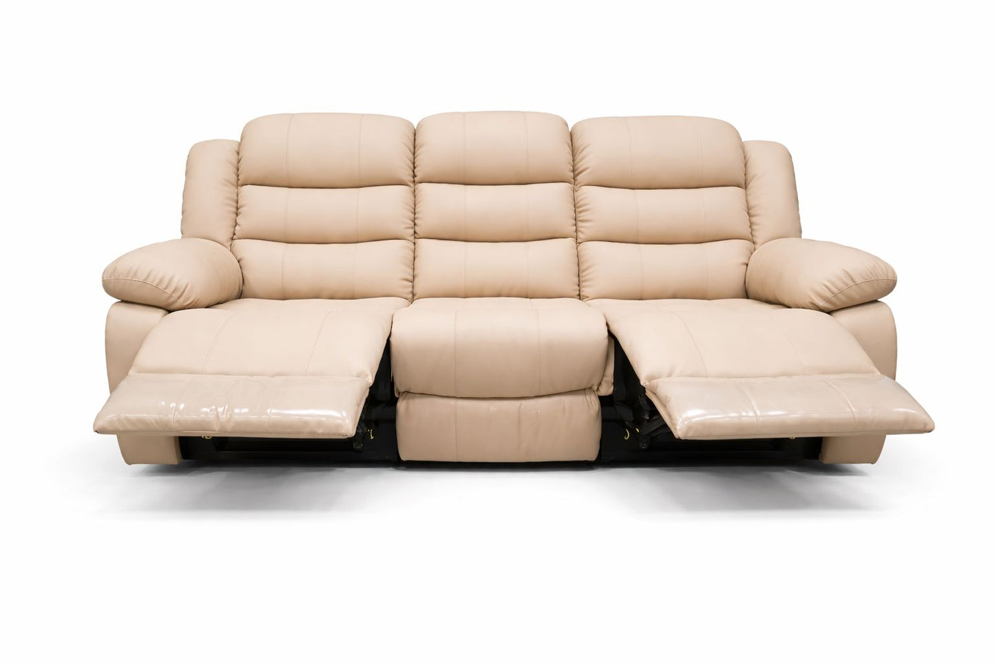 Full Euro Leather 6 Seater Recliner Sofa Couch Set