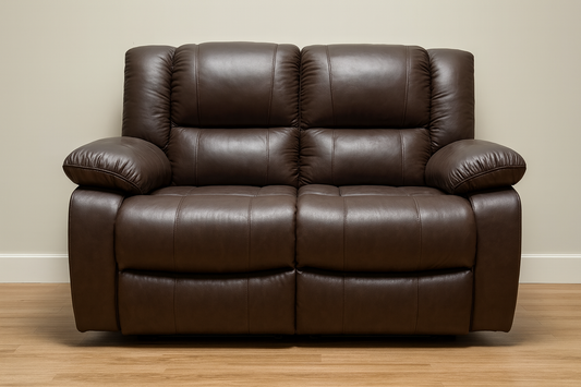 100% Genuine Leather 2 Seater Recliner - Mopane