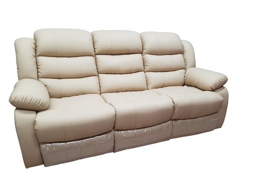 Full Euro Leather 3 Seater Recliner Couch - Sofa