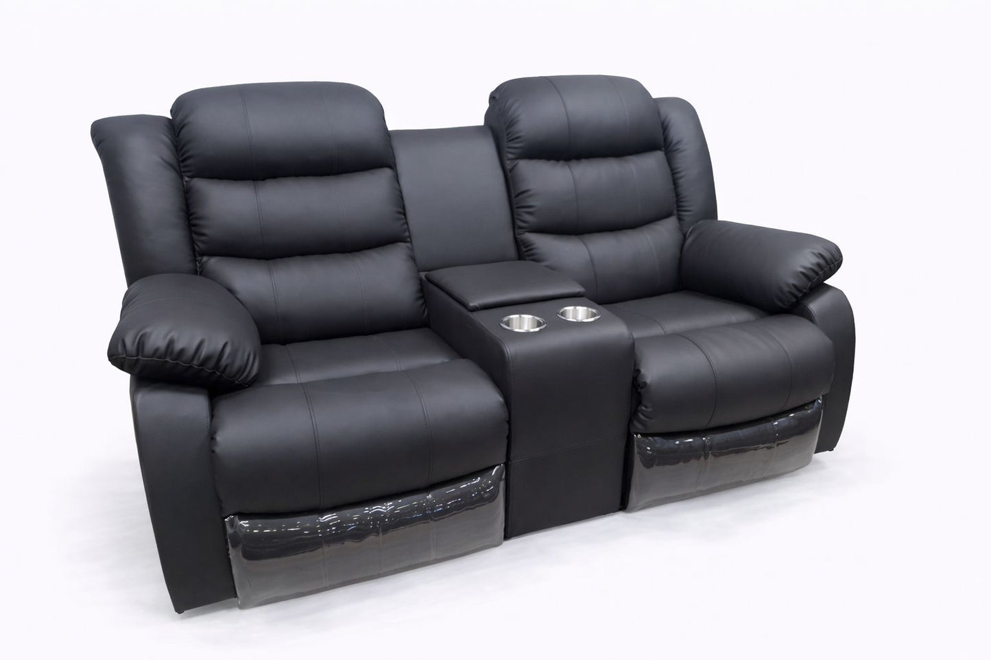 Microfiber Leather 2 Seater Recliner Sofa Couch