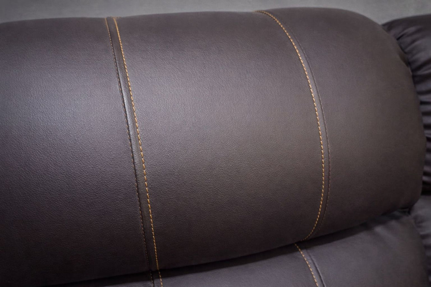 Dark Brown Full Euro Leather 3 Seater Recliner Sofa Couch