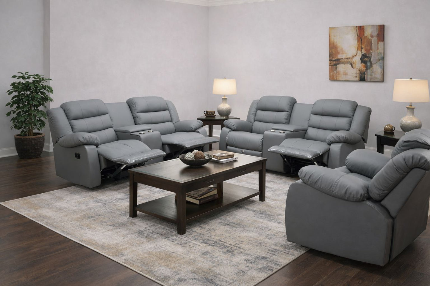 Microfiber Leather 2 Seater Recliner Sofa Couch