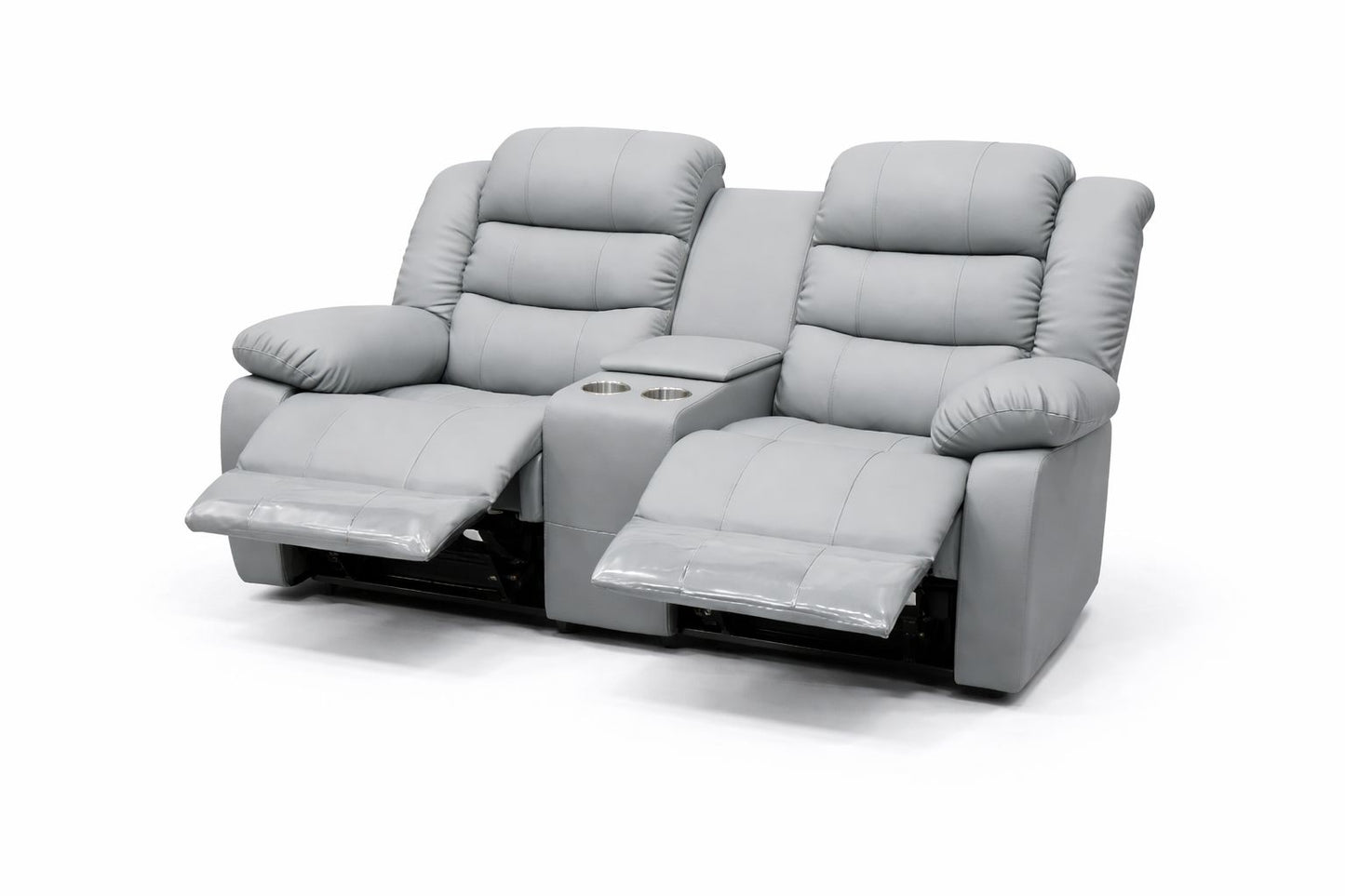 Full Euro Leather 2 Seater Cinema Recliner Couch - Sofa