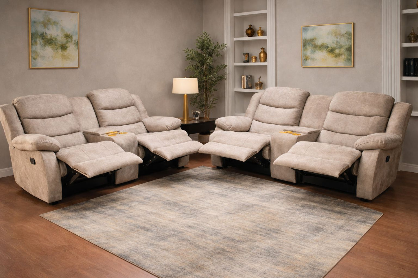 Maldives 2 Seater Cinema Micro Fibre Soft Material Recliner Couch Sofa