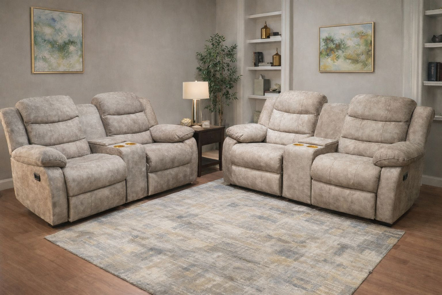 Maldives 2 Seater Cinema Micro Fibre Soft Material Recliner Couch Sofa