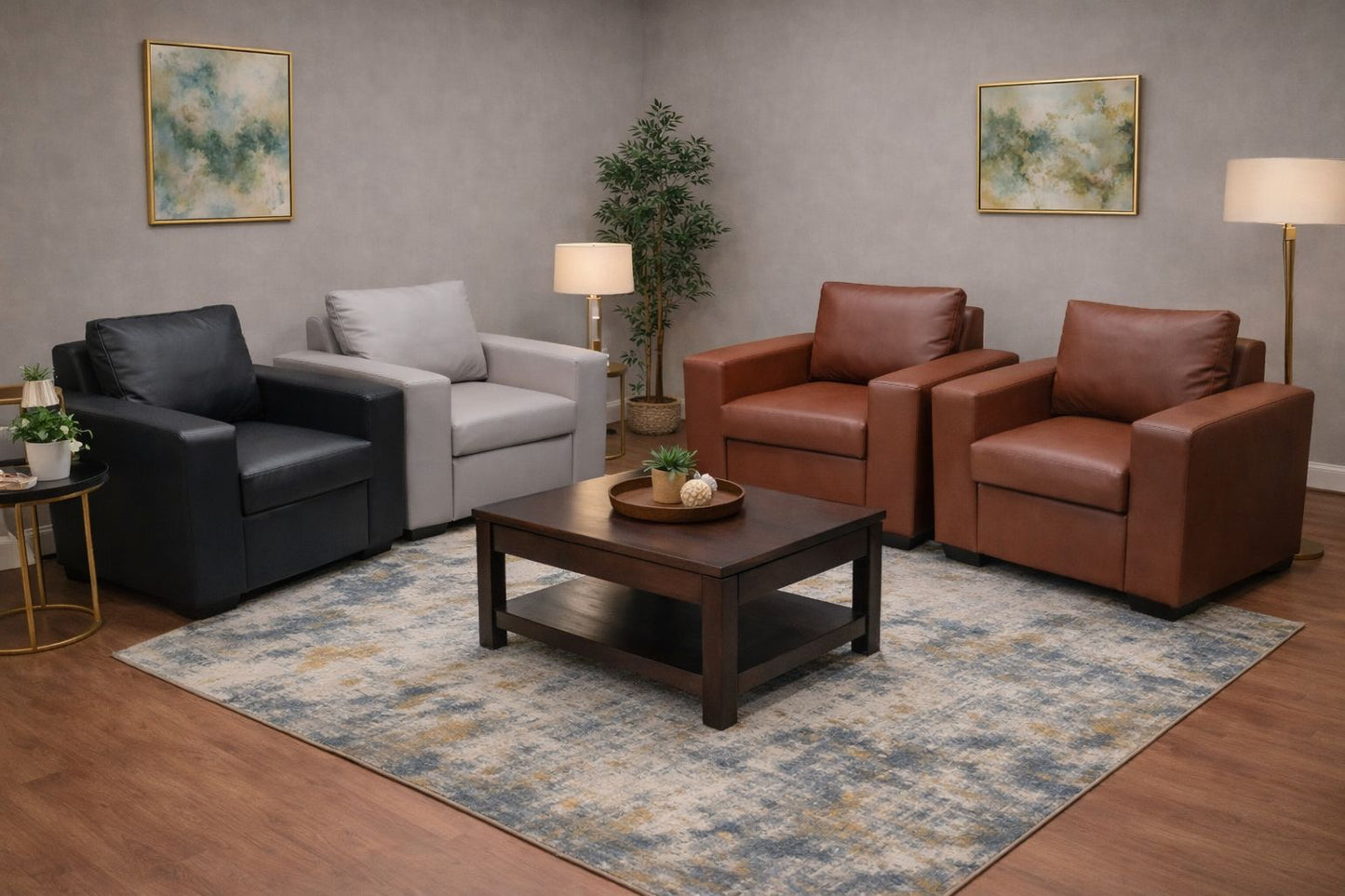 Manhattan Leather Couch Sofa
