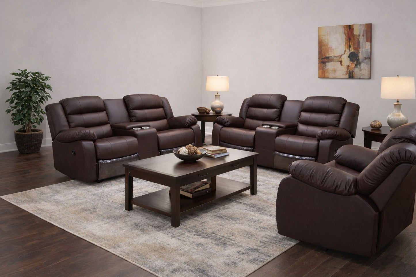 Microfiber Leather 2 Seater Recliner Sofa Couch