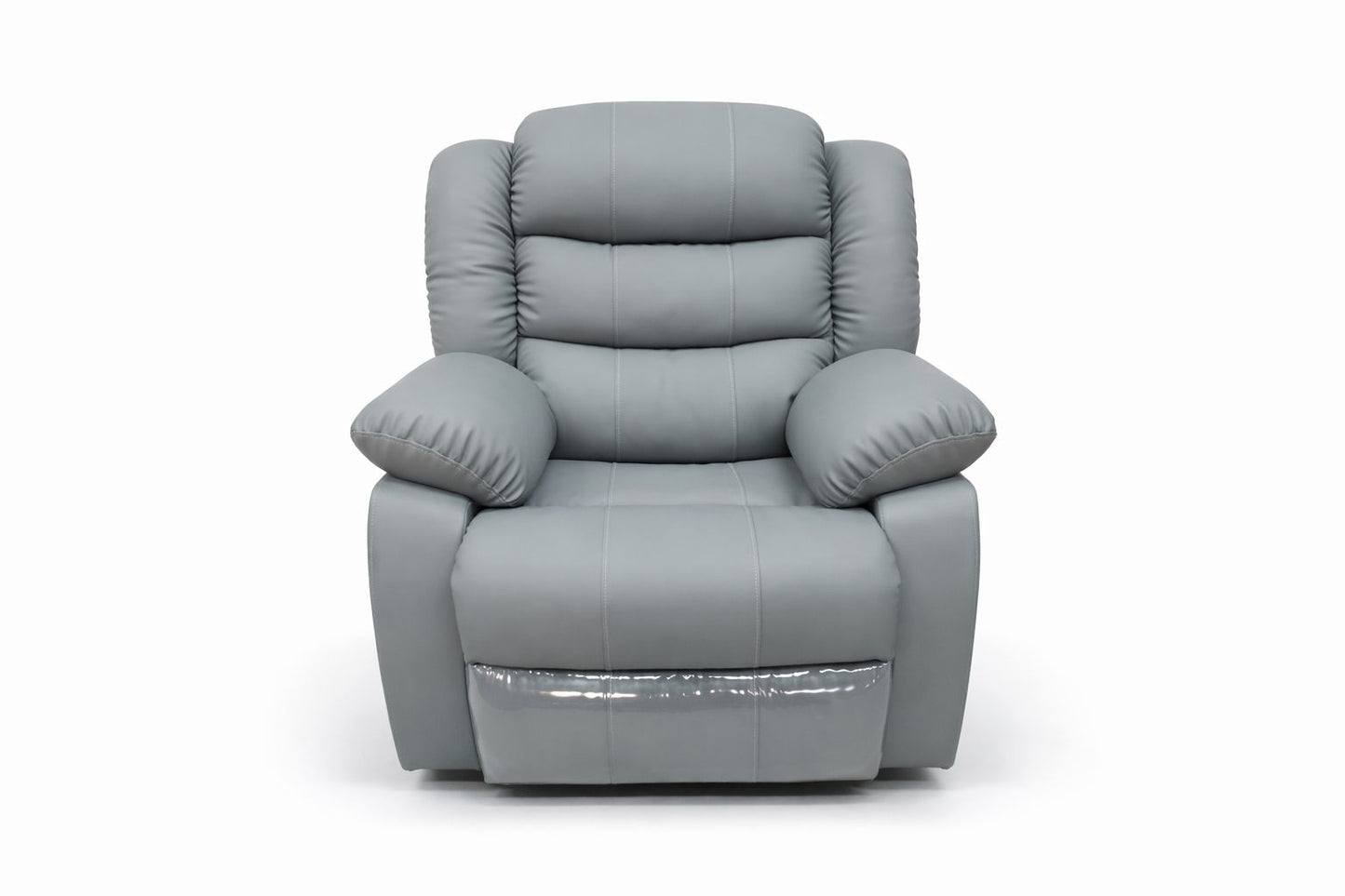 Light Grey 5 Seater 5 Action Full Euro Leather Recliner Lounge Set.